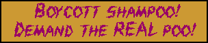 Boycott Shampoo!  Demand the REAL poo! 