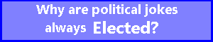 Why are political jokes always elected?
